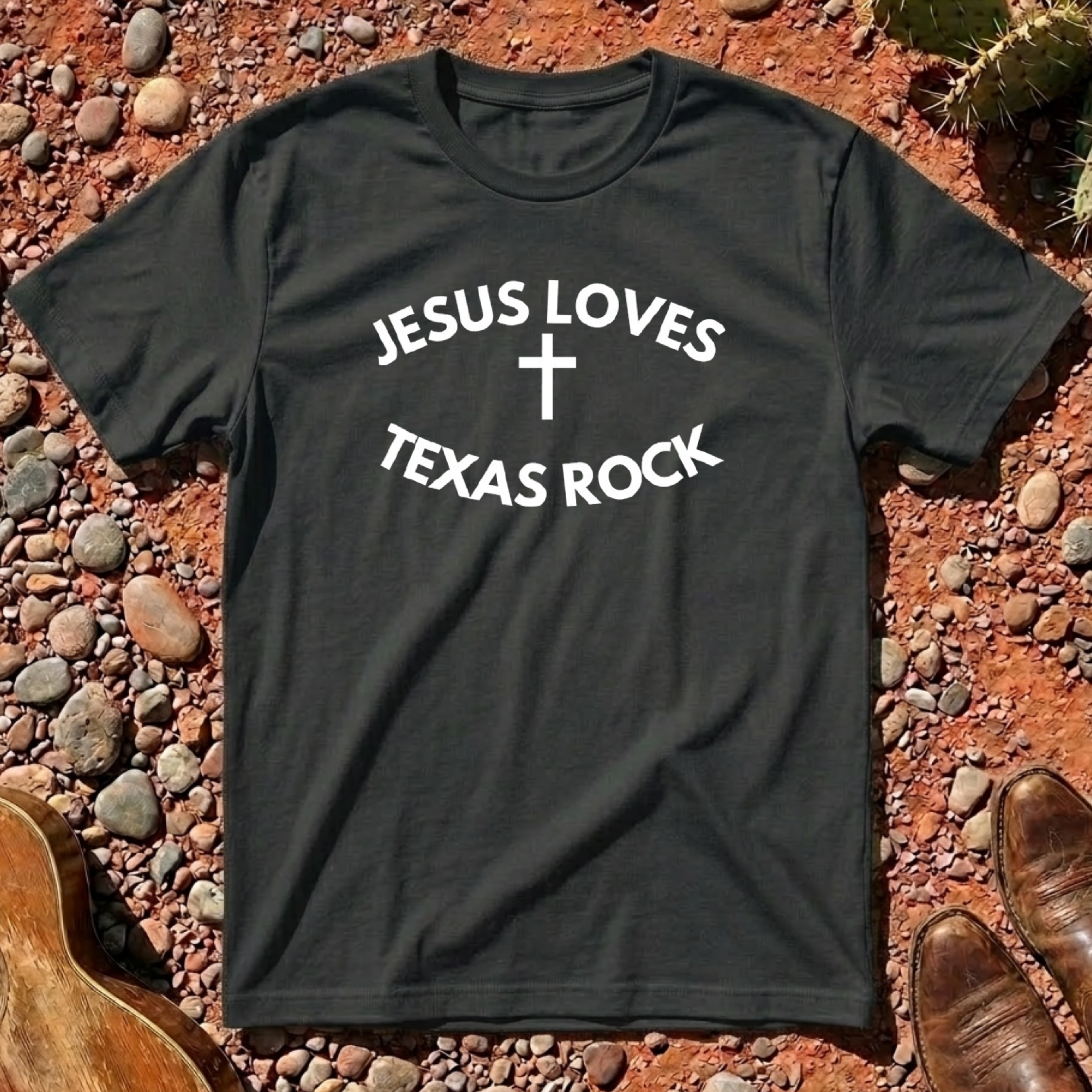 Jesus Loves Texas Rock T-Shirt