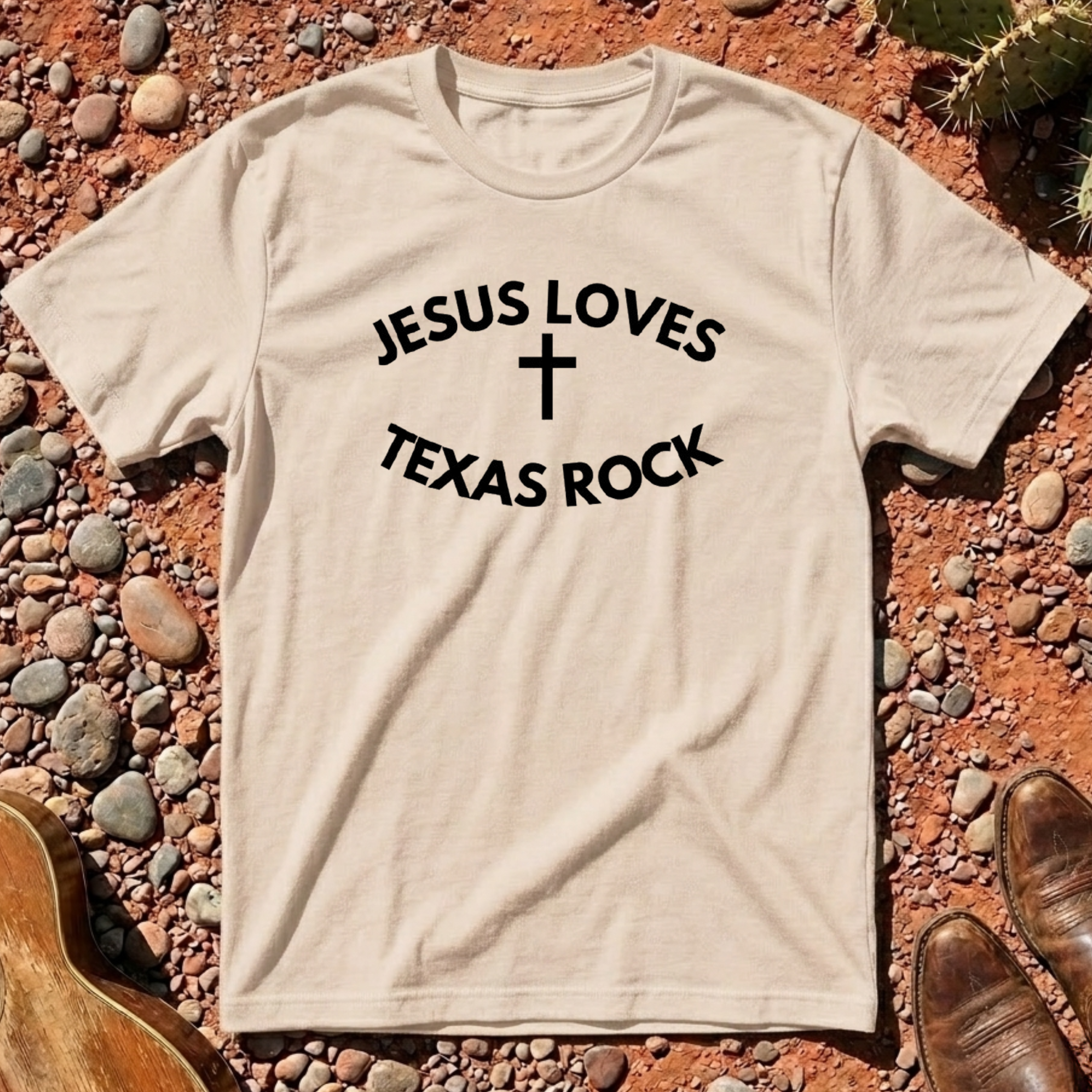 Jesus Loves Texas Rock T-Shirt