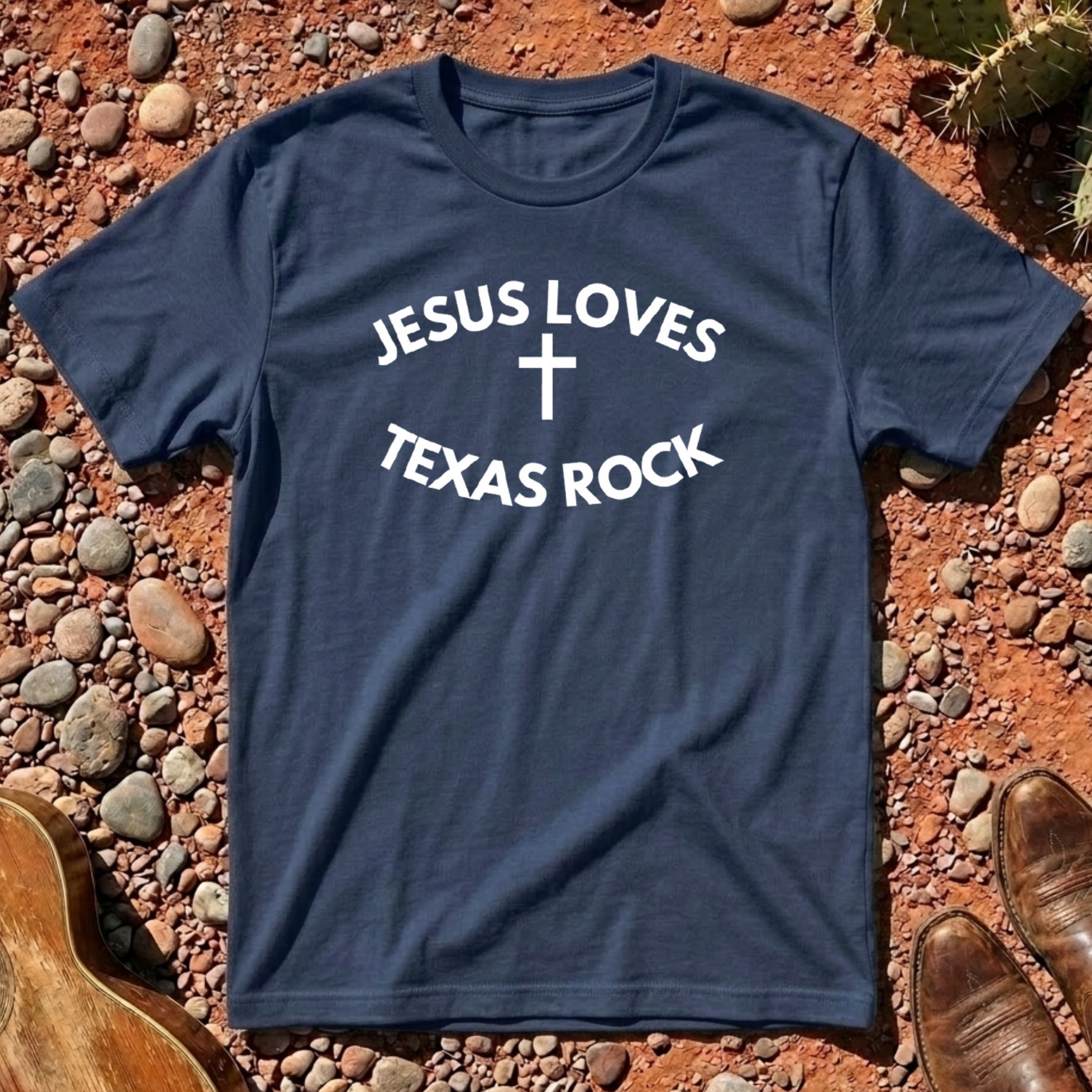 Jesus Loves Texas Rock T-Shirt