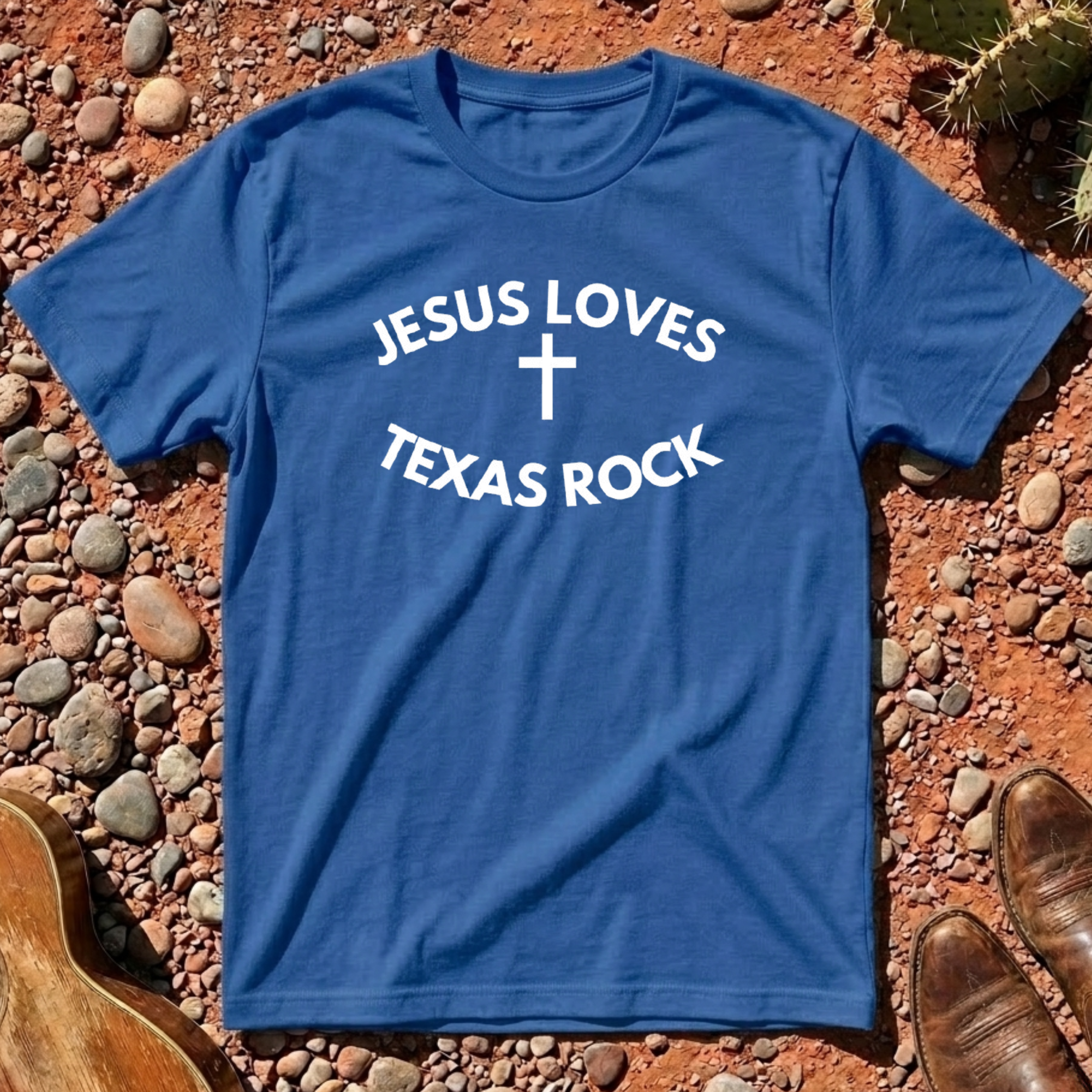 Jesus Loves Texas Rock T-Shirt