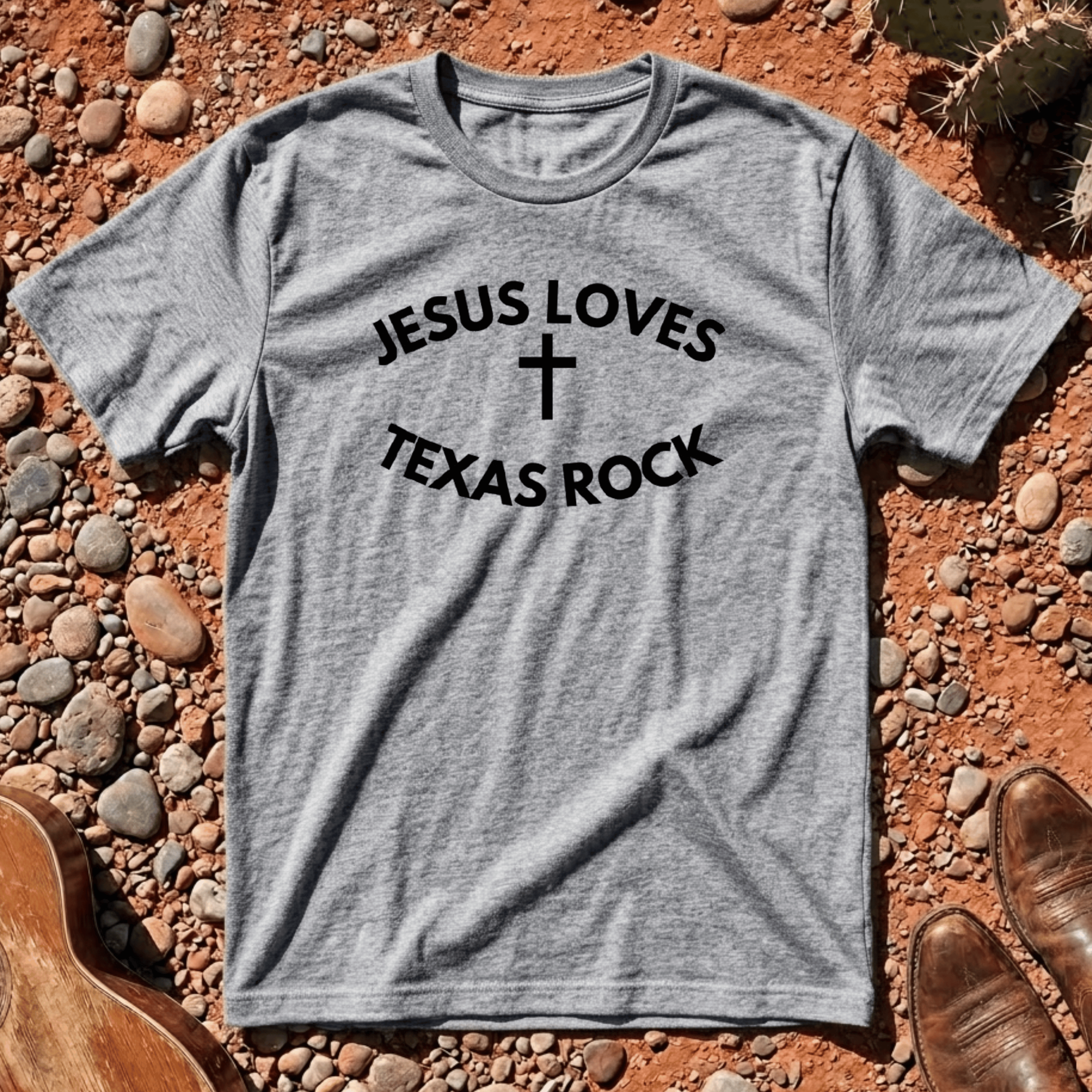 Jesus Loves Texas Rock T-Shirt
